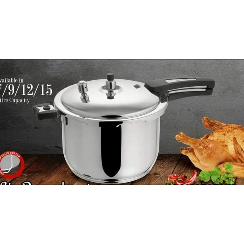 Alpha Stainless Steel Pressure cooker Durable Three Layers Base Bottom