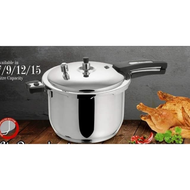 Alpha Stainless Steel Pressure cooker Durable Three Layers Base Bottom