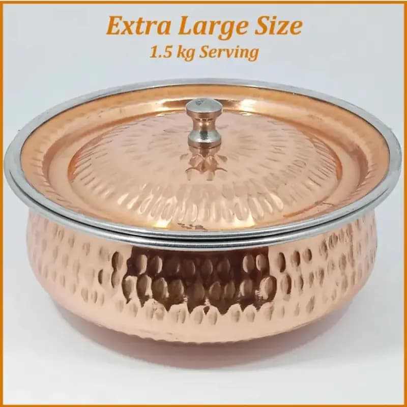 Copper Casserole Serving  Pot