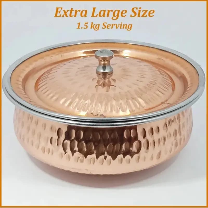 Copper Casserole Serving  Pot