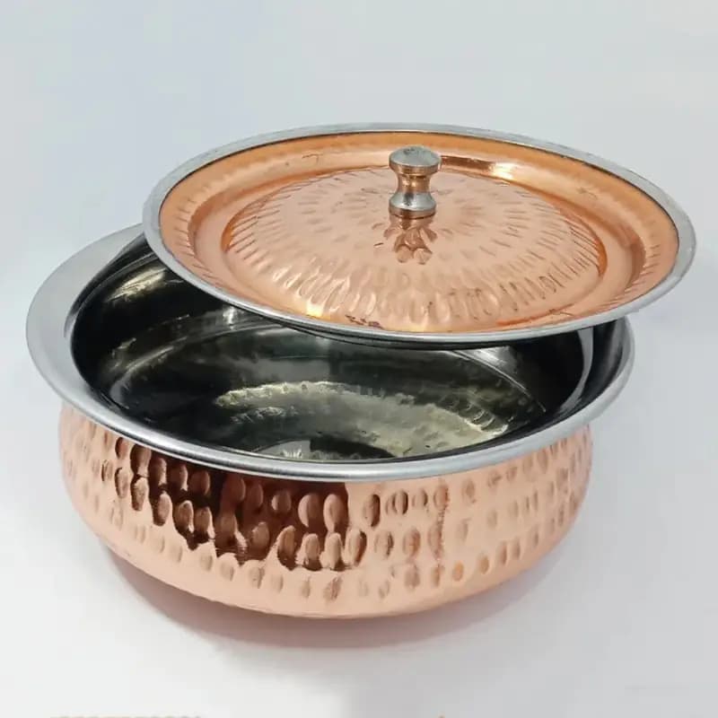 Copper Casserole Serving  Pot
