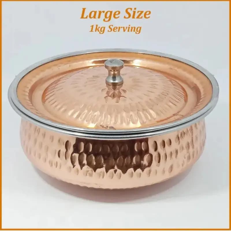 Copper Casserole Serving  Pot