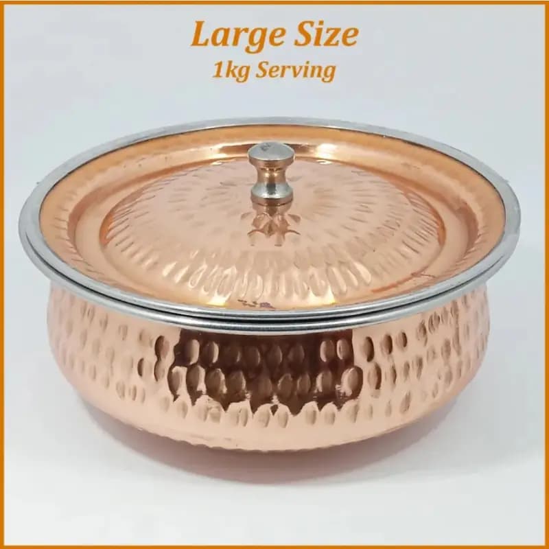 Copper Casserole Serving  Pot