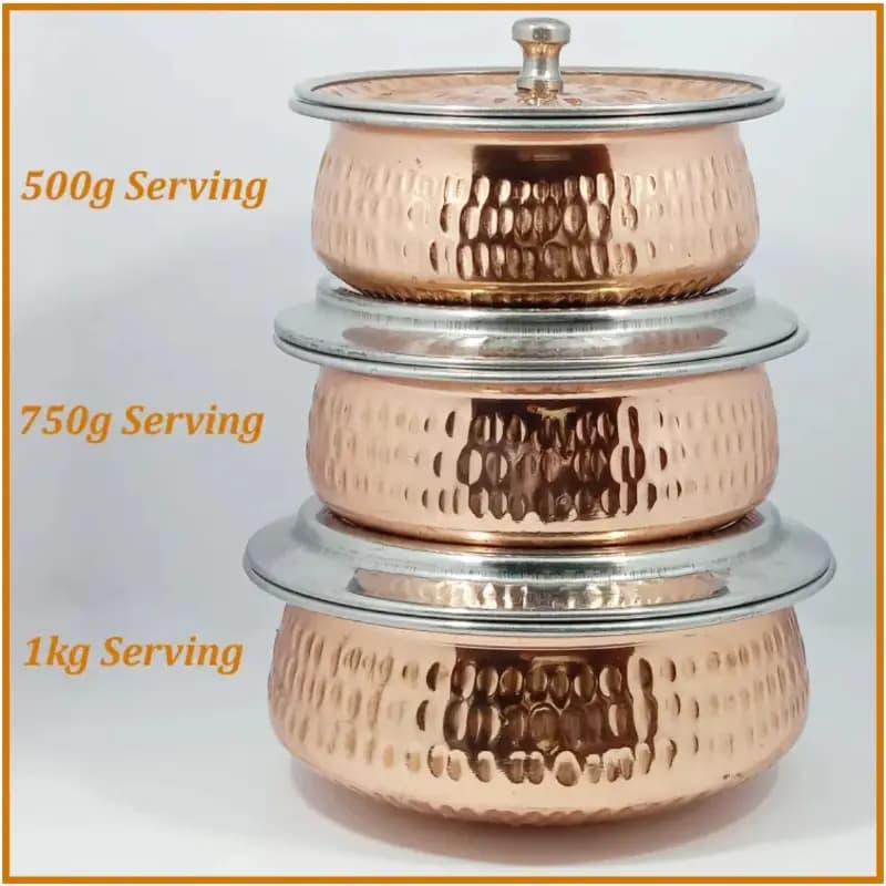 Copper Casserole Serving  Pot