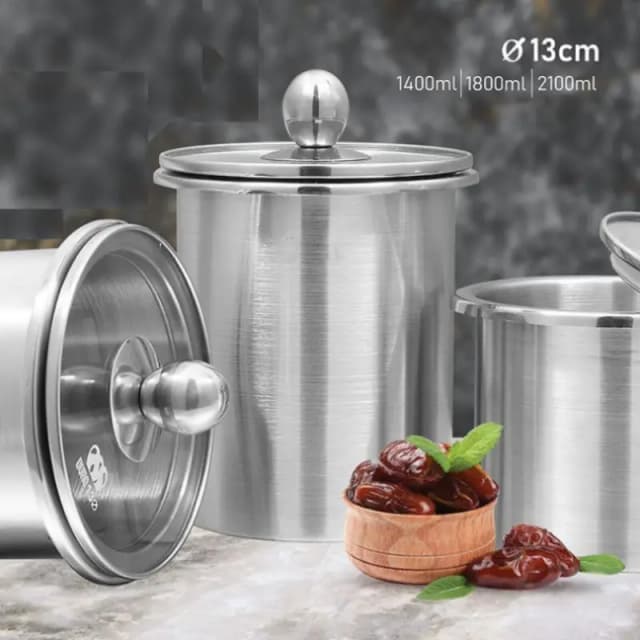 Jar Set Stainless Steel Air tight 3pcs