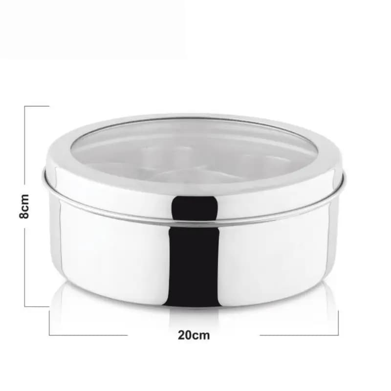 Spices Box Stainless Steel Heavy Weight With Spoon