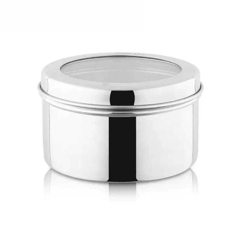 Storage Box Stainless Glass Lid