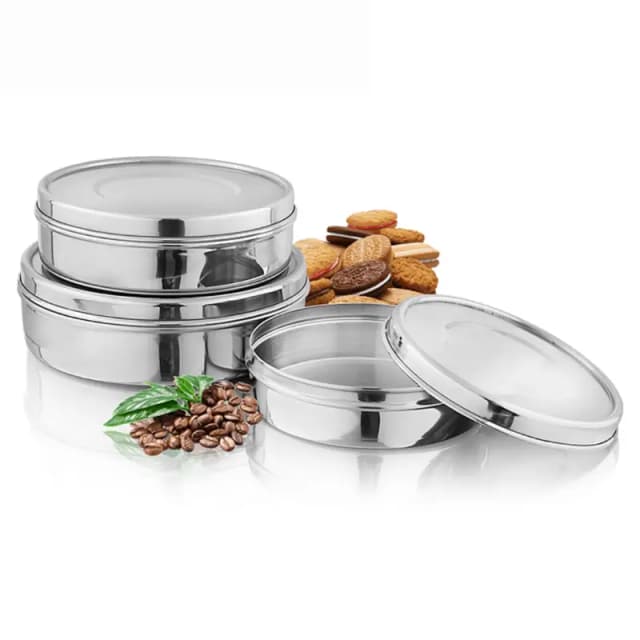 Storage Box Flat Shape Stainless Steel