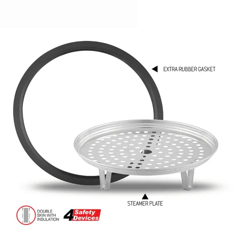 Alpha Stainless Steel Pressure cooker Durable Three Layers Base Bottom
