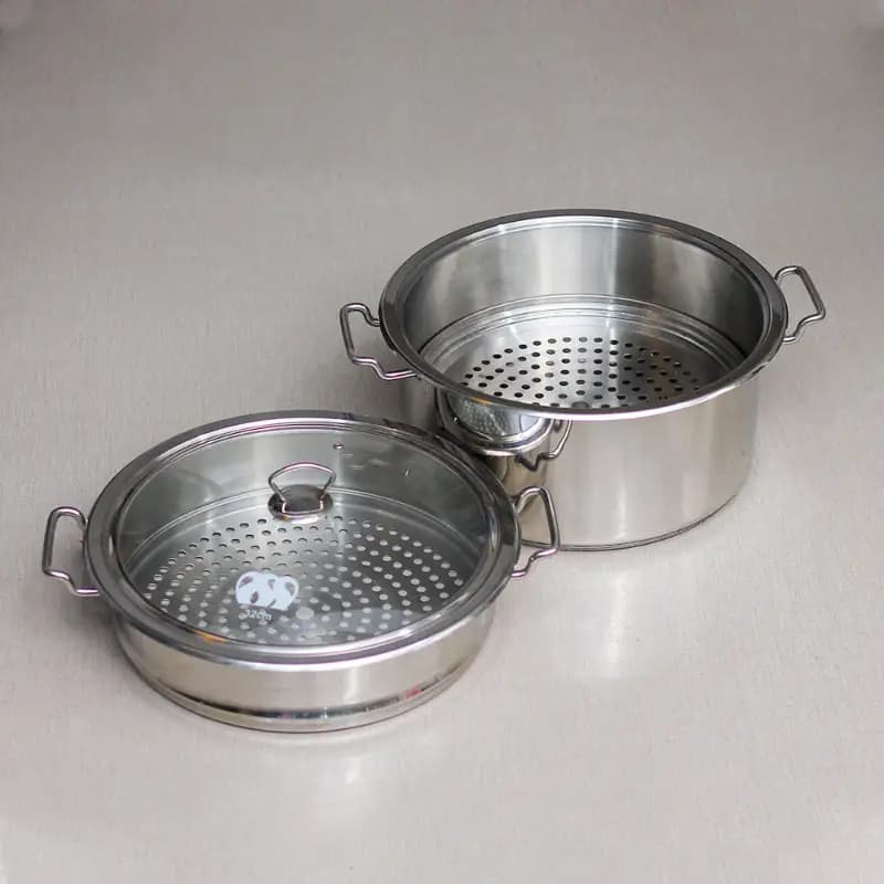 Alpha Stainless Steel Streamer Durable Three Layer Base Bottom Pot Cousine