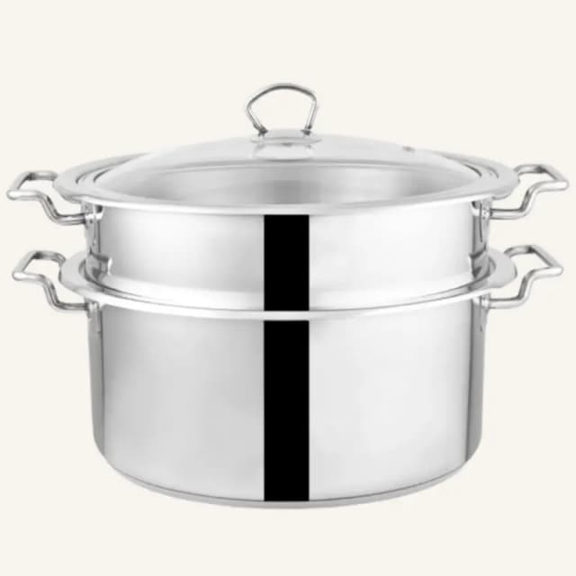 Alpha Stainless Steel Streamer Durable Three Layer Base Bottom Pot Cousine