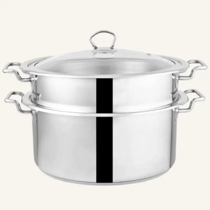 Alpha Stainless Steel Streamer Durable Three Layer Base Bottom Pot Cousine
