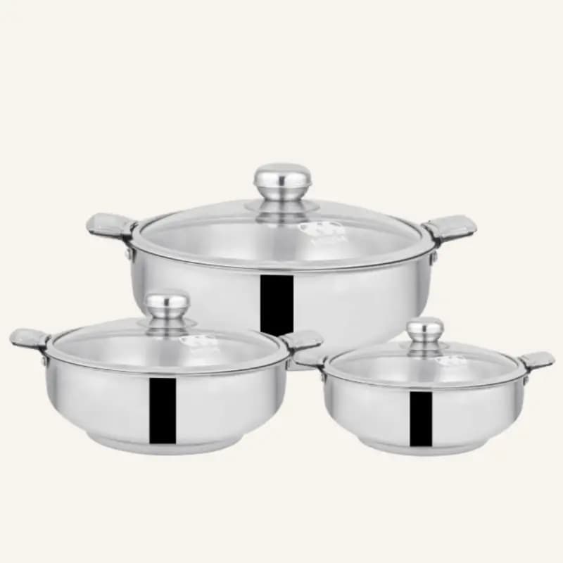 Alpha Stainless Steel Hot pot Max Glass Lid