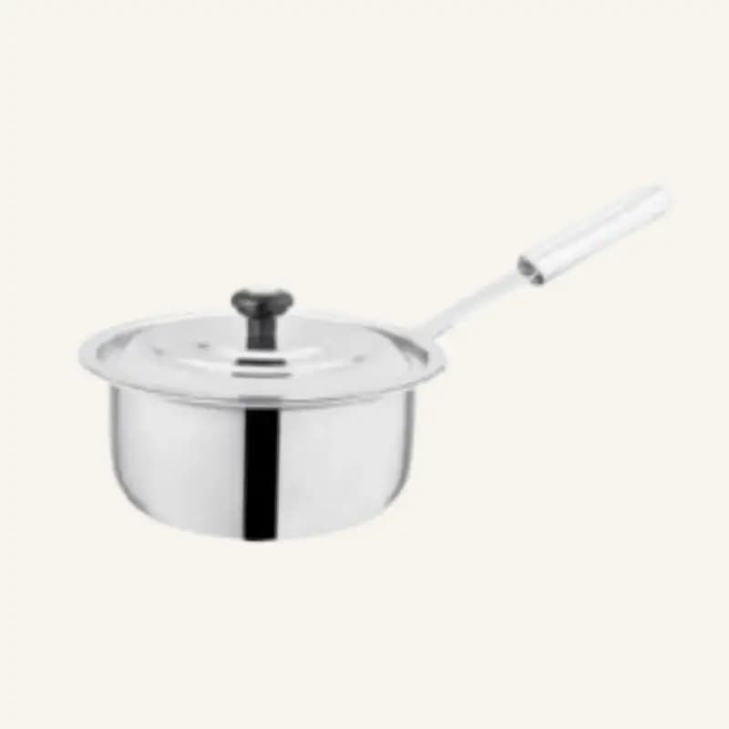 Sauce Pan Long Pipe Shape Handle Stainless Steel