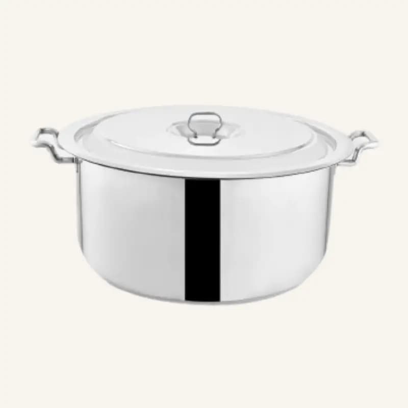 Alpha Stainless Steel Single Pot Durable Three Layers Base Bottom Casserole Handi