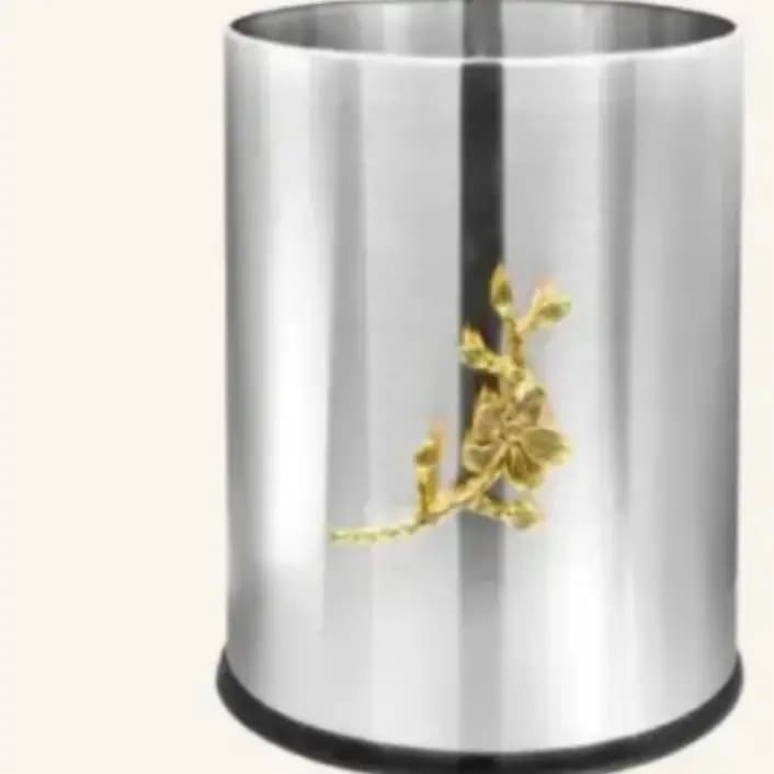 Gift Set Prime & Golden Tissue Box & Basket Stainless Steel